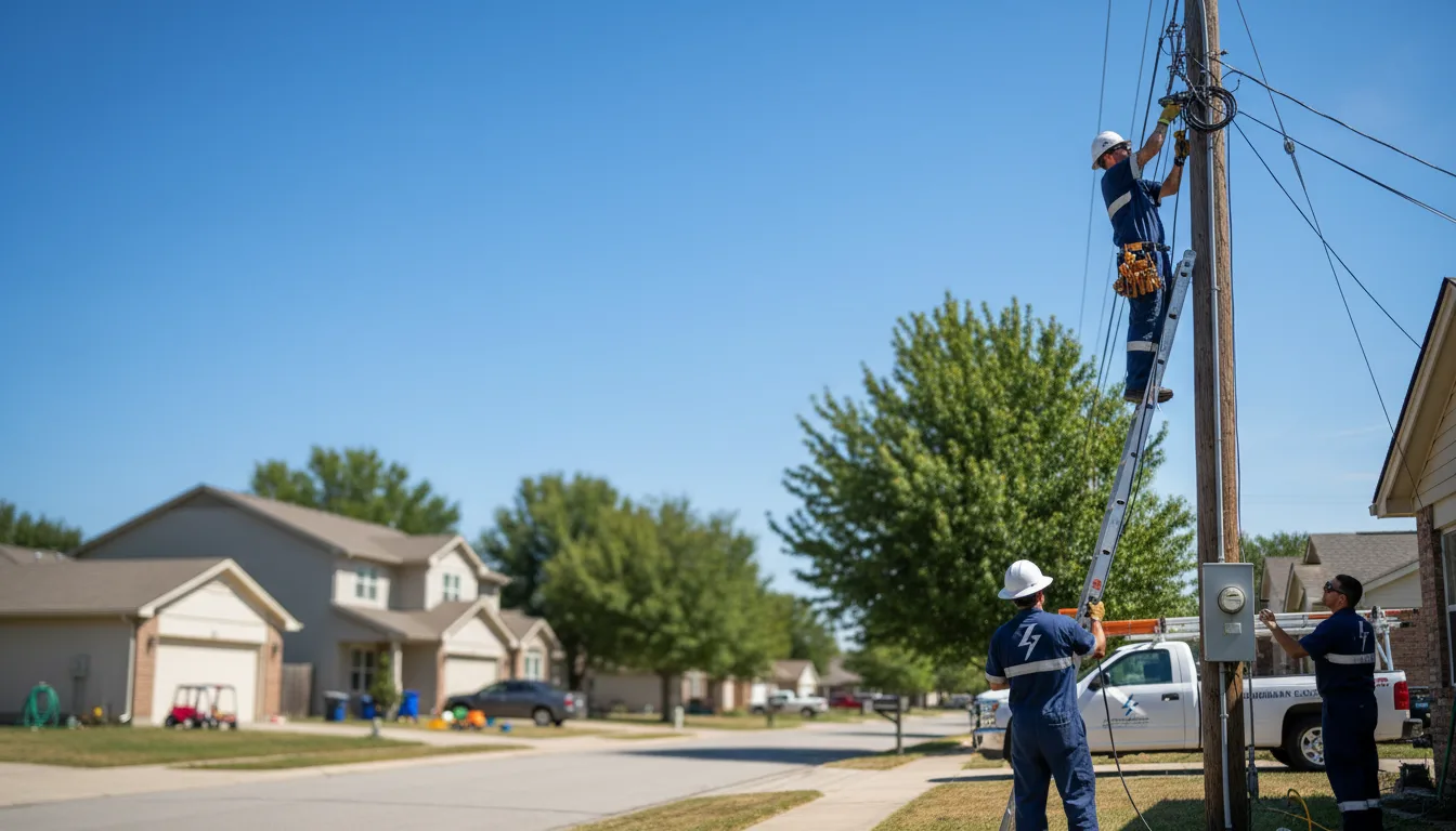 Residential electrician providing installation services in Crum Lynne, PA